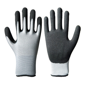 13 Gauge Polyester/Nylon Liner Nitrile Sarung Dilapisi Sandy