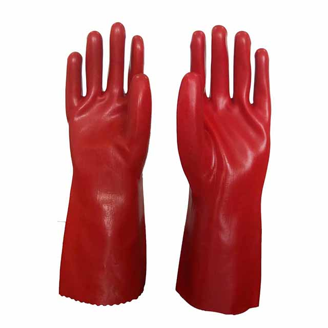 PVC Industrial Safety Work Gloves Kimia dan Resistensi Minyak