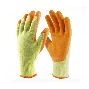 10 Gauge Polyester Liner Latex Wrinkle Dilapisi Sarung tangan