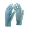 13 Gauge Wathet Blue Polyester/Nylon Liner Sarung Tangan Pu