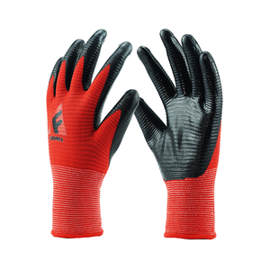 13 Gauge Polyester/Nylon Liner Nitrile Zebra Dilapisi Sarung Tangan