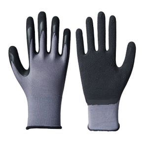 13 Gauge Grey Polyester Liner Latex Busa Dilapisi Sarung tangan