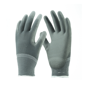 13 Gauge Polyester/Nylon Liner Pu Dilapisi Sarung Tangan Anti-Statis